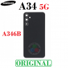 Samsung A34 5G 2023 A346B - Tapa trasera + Lente - Negro - Original
