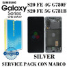 SAMSUNG S20 FE 4G  G780F G780 / S20 FE 5G G781 G781B - PANTALLA SERVICE PACK CON MARCO - SILVER