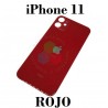 iPhone 11 - TAPA DE CRISTAL ROJO compatible con logo