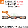 Xiaomi Redmi 10C 4G 2022 220333QAG / Redmi 10A 4G 2022 220233L2C / Poco C40 4G 2022 220333QPG - FLEX POWER ENCENDIDO + VOLUMEN