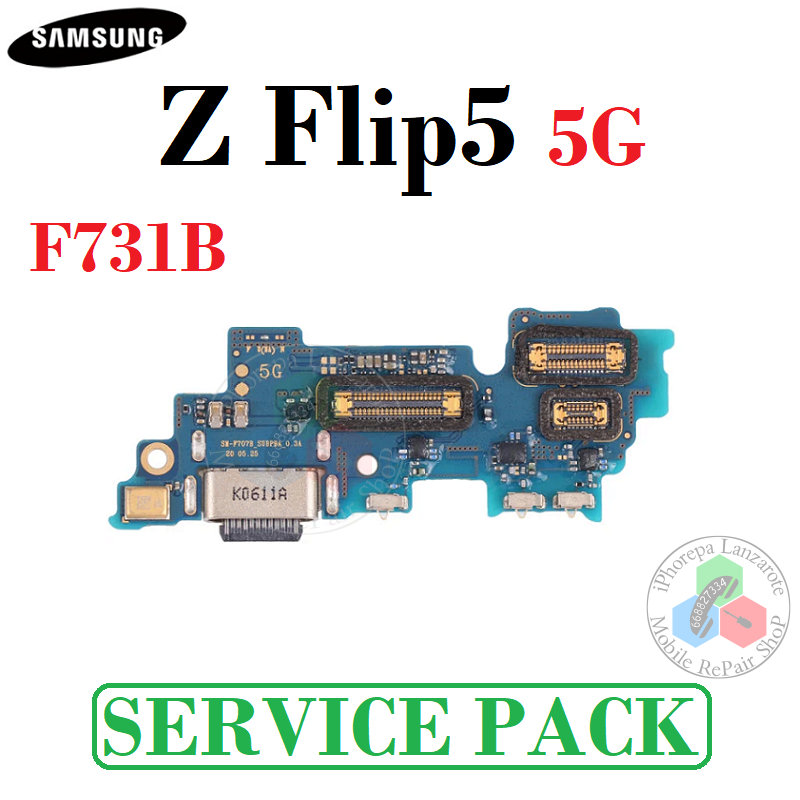 SAMSUNG Z Flip5 5G 2023 FLIP5 F731B F731 - PLACA DE CARGA ORIGINAL SERVICE PACK