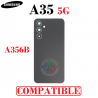Samsung Galaxy A55 5G 2024 A556B - Tapa trasera + Lente de cámara - Negro - Compatible