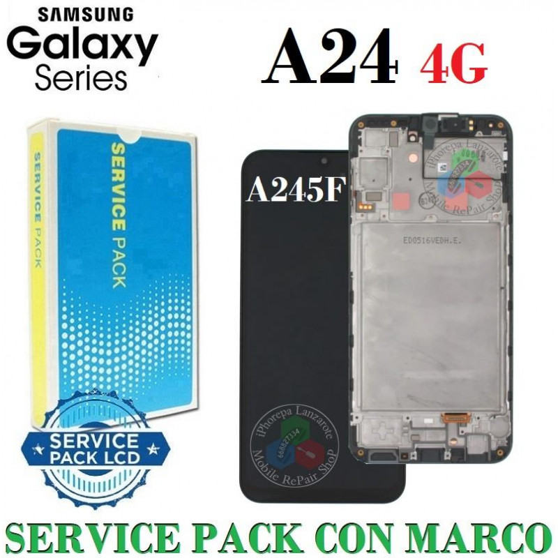 SAMSUNG A24 4g 2023 A245F a245 - PANTALLA SERVICE PACK CON MARCO