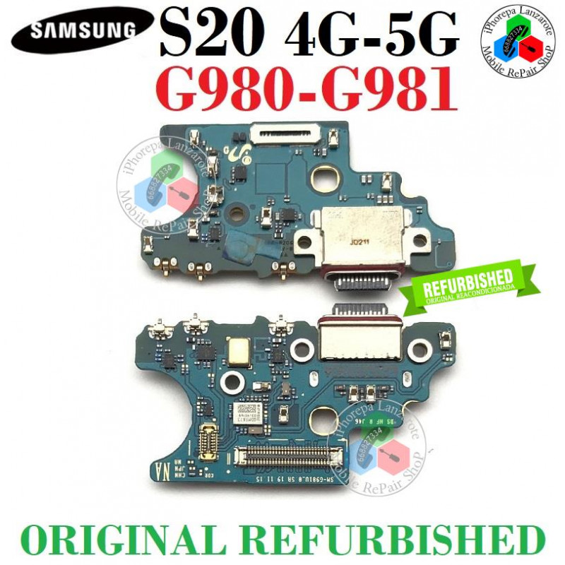 SAMSUNG S20 4G 2020 G980F / S20 5G 2020 G981B - PLACA DE CARGA ORIGINAL refurbished