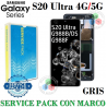 Samsung S20 Ultra 4G / 5G 2020 G988B g988 - PANTALLA SERVICE PACK con marco GRIS