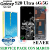 Samsung S20 Ultra 4G / 5G 2020 G988B g988 - PANTALLA SERVICE PACK con marco SILVER