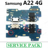 SAMSUNG A22 4G A225F A225 - PLACA DE CARGA ORIGINAL SERVICE PACK