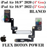 iPad Air 4 10.9" 2020 (4ª Gen) / iPad Air 5 10.9" 2022 (5ª Gen) - flex boton power huella - blanco