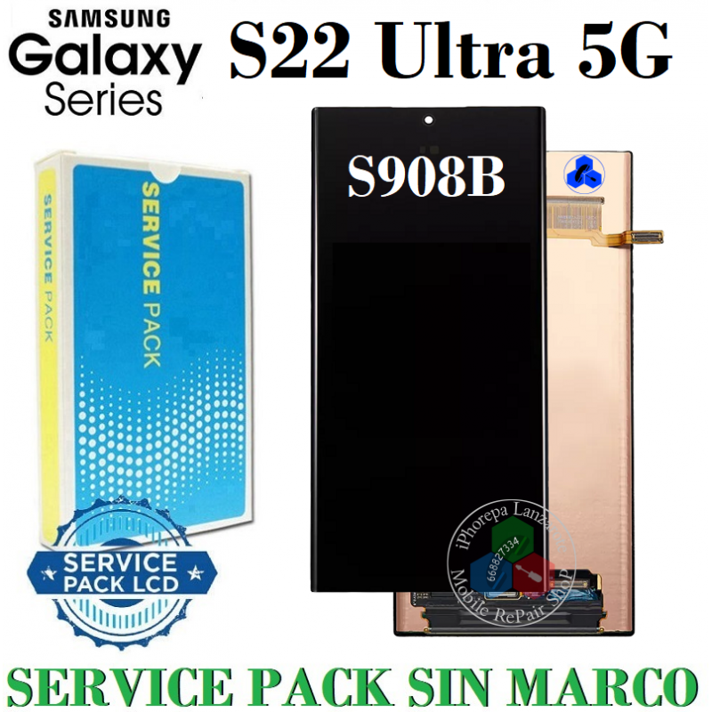Samsung S22 ULTRA 5G 2022 S908B - PANTALLA Service Pack sin marco