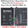 Oppo Reno 5 Pro Plus, Reno 6 Pro 5G ( SNAPDRAGON ), Reno 6 Pro Plus, Find X3 Neo ( BLP825 ) - BATERIA COMPATIBLE sin logo