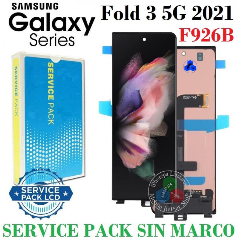 SAMSUNG Z Fold3 / Fold 3 5G 2021 F926 - PANTALLA SERVICE PACK FRONTAL exterior