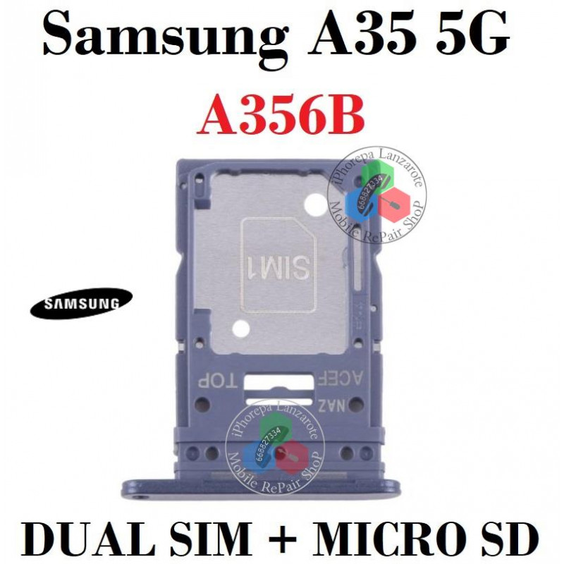 Samsung A35 5G 2024 A356B A356 - BANDEJA DUAL SIM + MICRO SD - NEGRO