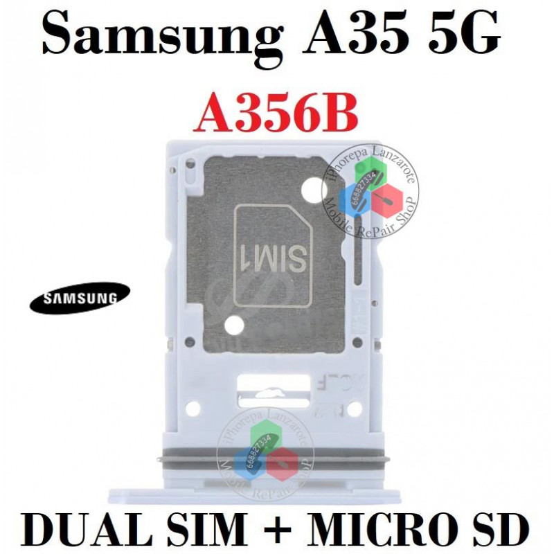 Samsung A35 5G 2024 A356B A356 - BANDEJA DUAL SIM + MICRO SD - SILVER