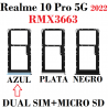 Realme 10 Pro 5G 2022 RMX3663 - BANDEJA DUAL SIM + MICRO SD - AZUL
