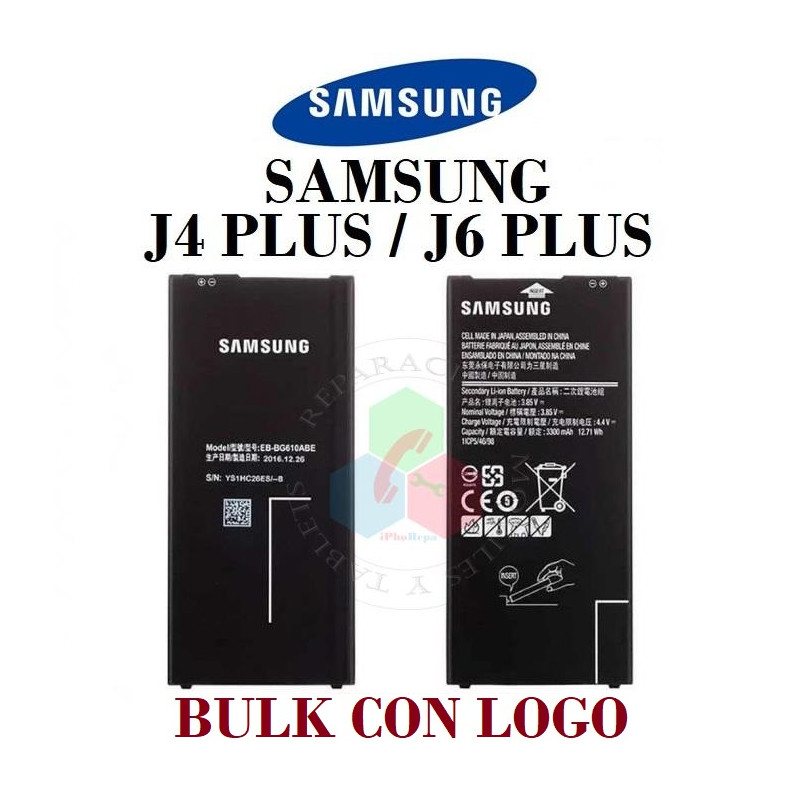 SAMSUNG J4 PLUS J415F / J6 PLUS J610F / J4 CORE - BATERIA BULK CON LOGO
