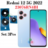 Xiaomi Redmi 12 5G 2023 23076RN4bi - lente cristal de camara set 3pcs