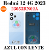 Xiaomi Redmi 12 4G 2023 23053RN02A - Tapa trasera con lente + embellecedor bisel - Azul - ORIGINAL