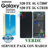 SAMSUNG S20 FE 4G G780F G780 / S20 FE 5G G781 G781B - PANTALLA SERVICE PACK CON MARCO - VERDE