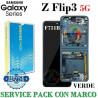 Samsung Z Flip3 5G 2021 F711B F711 - PANTALLA SERVICE PACK CON MARCO VERDE