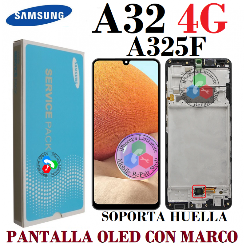 SAMSUNG A32 4G 2021 A325 A325F - PANTALLA CALIDAD OLED HQ CON MARCO