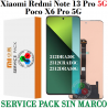 Xiaomi Redmi Note 13 Pro 5G 312DRA50C 2312CRAD3C 2312DRA50G / POCO X6 PRO 5G - PANTALLA service pack SIN Marco