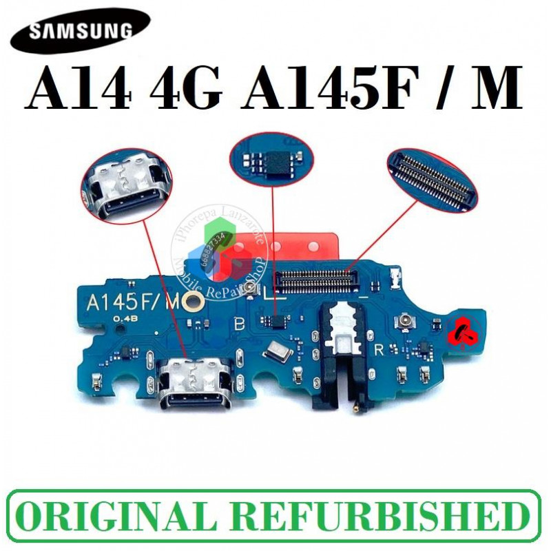 SAMSUNG A14 4G 2023 A145 A145F A145M A145N - PLACA DE CARGA ORIGINAL REFURBISHED