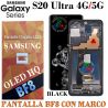 Samsung S20 Ultra 4G / 5G 2020 G988B G988 - PANTALLA OLED HQ BF8 con marco NEGRO