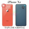 iPhone Xr - TAPA TRASERA DE CRISTAL con logo - NARANJA