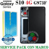 SAMSUNG S10 4G G973 G973F - PANTALLA  SERVICE PACK CON MARCO