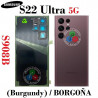 Samsung S22 Ultra 5G S908B 2022 - TAPA TRASERA de cristal CON LOGO + lente - BORGOÑA (Burgundy)