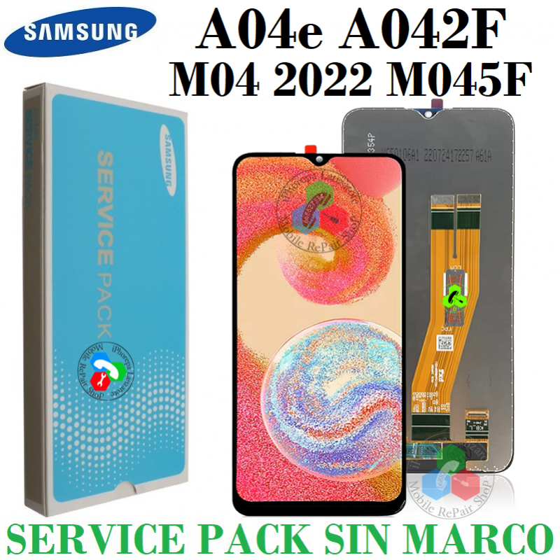 Samsung A04E A042F / A042F/DS / A042M / M04 2022 M045 - PANTALLA SERVICE PACK SIN MARCO