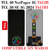 TCL 40 NxtPaper 4G T612B / TCL 50 SE 4G 2024 T611B1 - PANTALLA compatible SIN MARCO