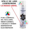 SPRAY DE AIRE COMPRIMIDO GEMBIRD 600 ML PARA LIMPIEZA DE TECLADOS, ORDENADORES, CAMARAS Y OTROS DISPOSITIVOS ELECTRONICOS
