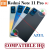 Xiaomi Redmi Note 11 Pro 4G 2022 2201116TG - TAPA TRASERA CON LOGO + LENTE - COMPATIBLE HQ  ( Atlantic Blue ) AZUL