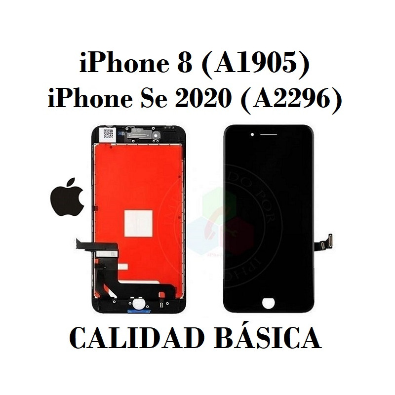 iPhone 8 (A1905) / SE 2020 (A2296) - PANTALLA NEGRO CALIDAD BASICA