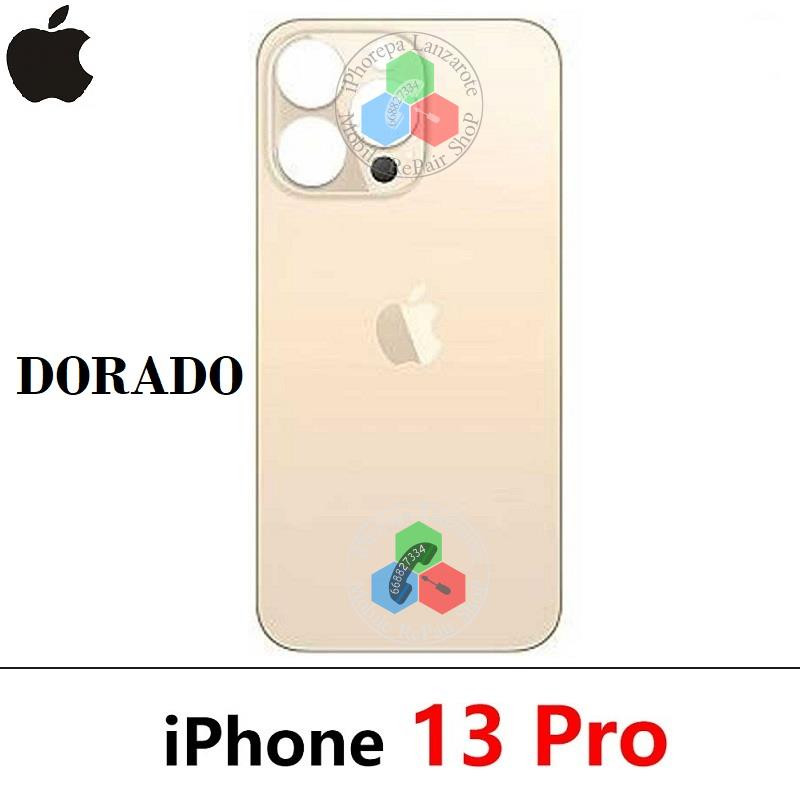iPhone 13 PRO - TAPA TRASERA CON LOGO HUECOS GRANDES - DORADO