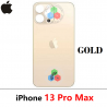 iPhone 13 PRO MAX - TAPA TRASERA con logo HUECO GRANDE - DORADO