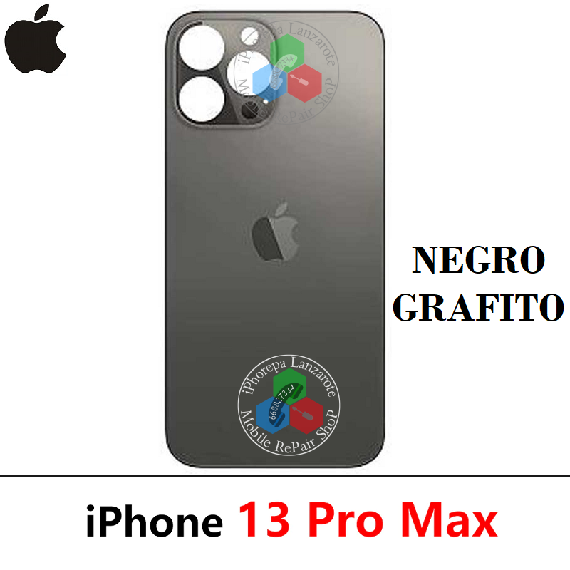 iPhone 13 PRO MAX - TAPA TRASERA con logo HUECO GRANDE - GRIS