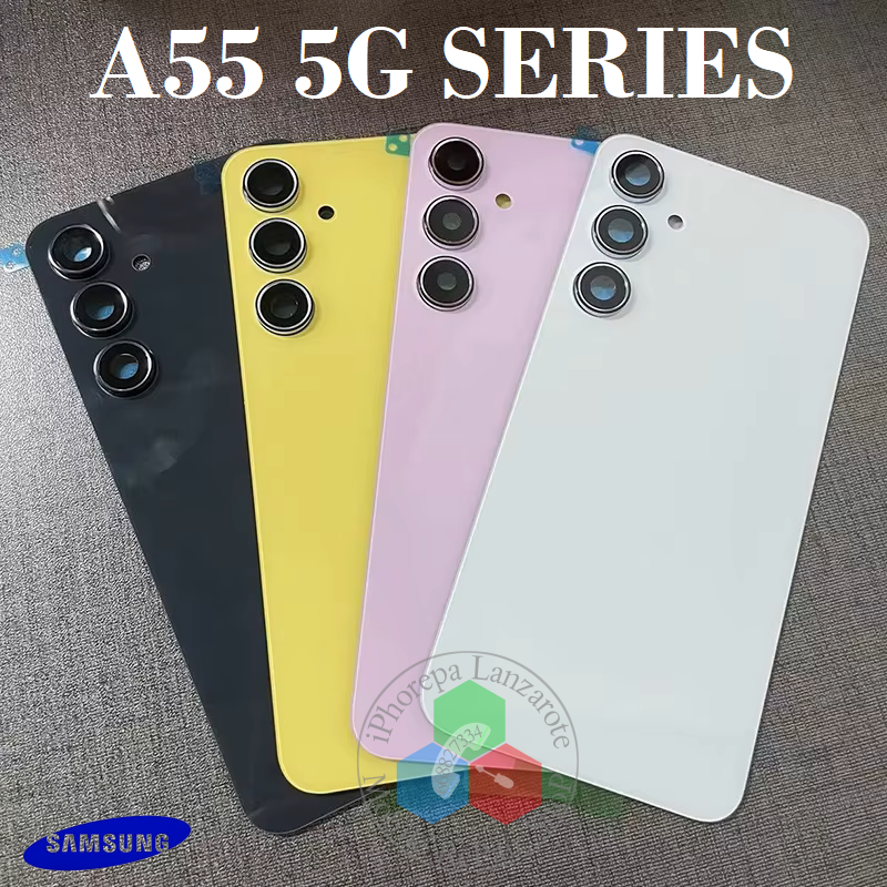 Samsung A55 5G 2024 A556B - Tapa trasera + Lente de cámara - AMARILLO - Compatible HQ CON LOGO