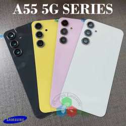Samsung A55 5G 2024 A556B - Tapa trasera + Lente de cámara - BLANCO - Compatible HQ CON LOGO