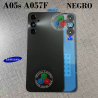SAMSUNG A05S 4G 2023 A057F - Tapa trasera + Lente de cámara - NEGRO - Compatible HQ CON LOGO