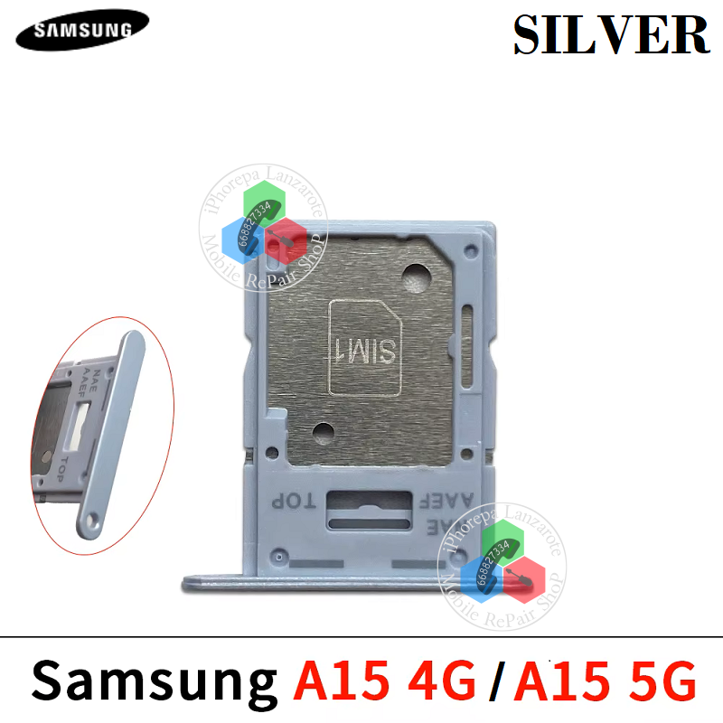 Samsung A15 4G 2023 A155F / A15 5G 2023 A156B - Bandeja dual sim + MICRO SD - GRIS