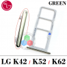 LG K42 / K52 / K62 / LMK420 / LMK420H / LMK420E / LMK420Y - Bandeja DUAL Sim + MICRO SD - Verde