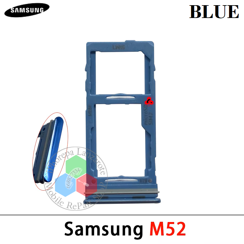 Samsung Galaxy M52 5G M526B 2021 - Bandeja Sim + microSD - Azul