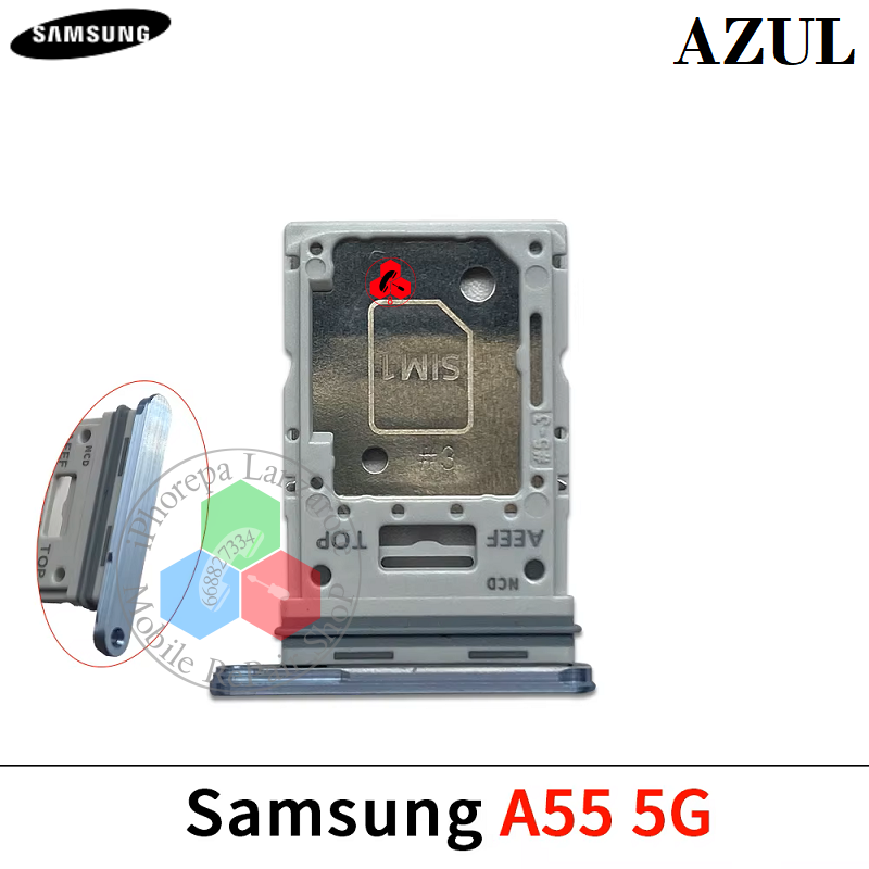 Samsung A55 5G 2024 A556B A556 - BANDEJA DUAL SIM + MICRO SD - AZUL
