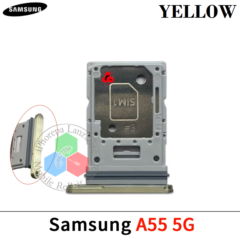 Samsung A55 5G 2024 A556B A556 - BANDEJA DUAL SIM + MICRO SD - VERDE LIMA