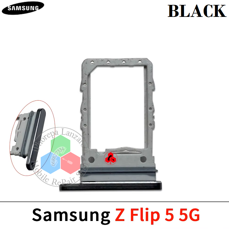 Samsung Z Flip5 5G 2023 F731B F731 - BANDEJA SINGLE SIM - NEGRO