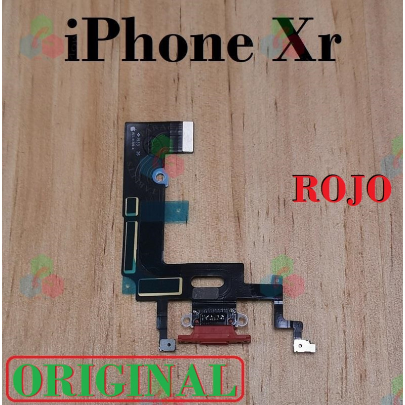 iPhone XR - FLEX DE CARGA + MICROFONO ORIGINAL-ROJO