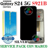 Samsung S24 5G 2024 S921B S921 - Pantalla Service Pack CON MARCO SILVER