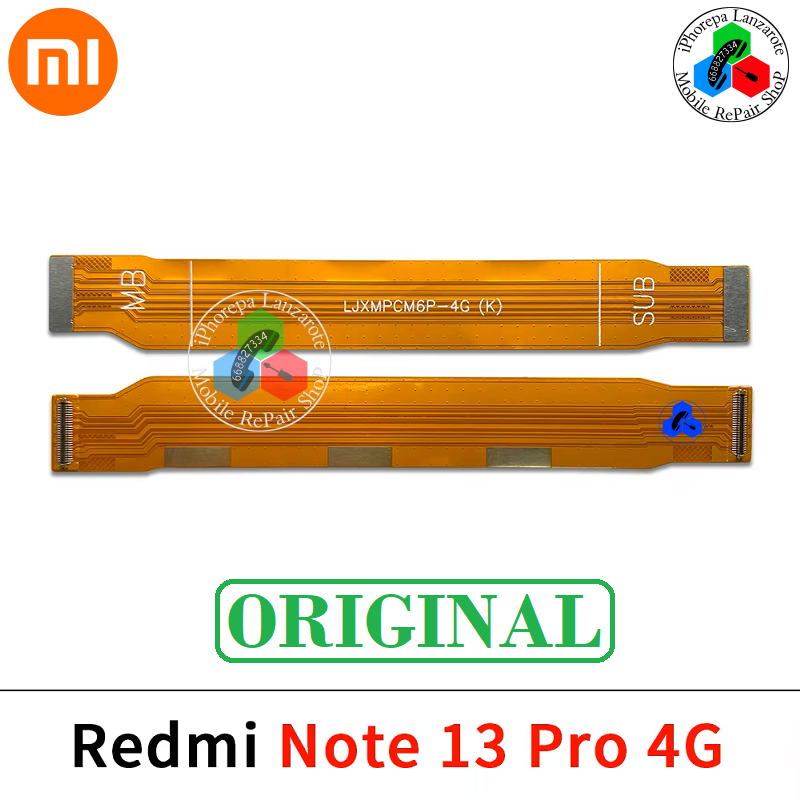 Xiaomi Redmi Note 13 Pro 4G 2023 (23117RA68G / 2312FPCA6G) - FLEX DE CONEXION A PLACA BASE - ORIGINAL